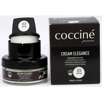 Shoe polish with sponge WHITE color no. 03 Coccine, 50 ml