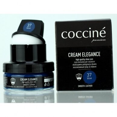 Shoe polish with sponge BLUE color no. 37 Coccine, 50 ml 2