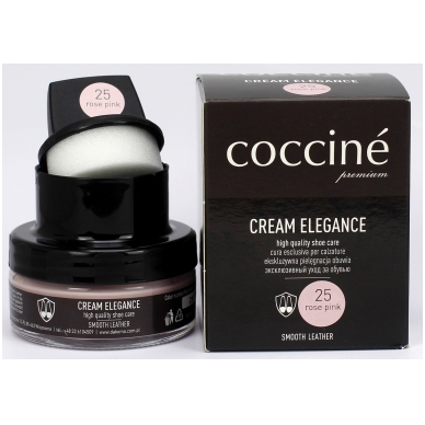 Shoe polish with sponge PINK color no. 25 Coccine, 50 ml 3