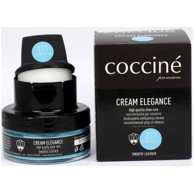 Shoe polish with sponge LIGHT BLUE color no. 371 Coccine, 50 ml