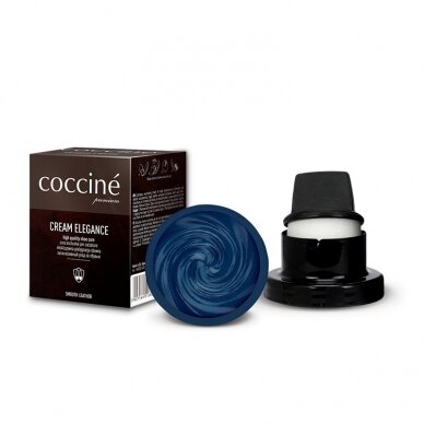 Shoe polish with sponge BLUE color no. 37 Coccine, 50 ml