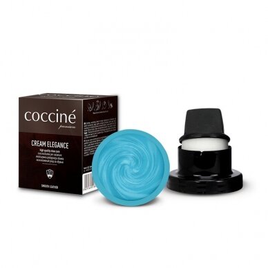 Shoe polish with sponge LIGHT BLUE color no. 371 Coccine, 50 ml