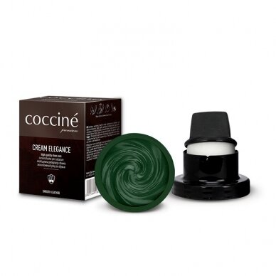 Shoe polish with sponge DARK GREEN color no. 32 Coccine, 50 ml