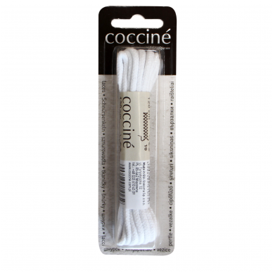 Coccine shoelaces cotton, white, 120cm, 1 pair