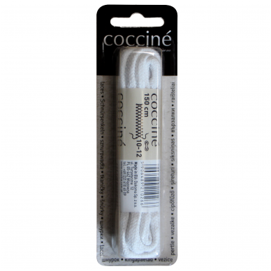 Coccine shoelaces cotton, white, 150cm, 1 pair 1