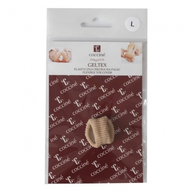 Elastinis apsauginis piršto žiedas su gelio pagalvėle GELTEX Coccine S dydis, 1 vnt. 3