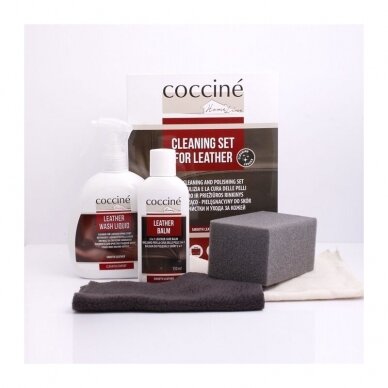 A set of leather cleaning and care products Coccine