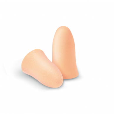 QUIES protective earplugs made of polyurethane foam, beige, 3 pairs 1