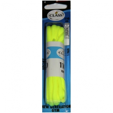 Sports shoe laces yellow color no. 4 Class, 110cm (1 pair)