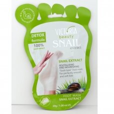 Victoria Beauty revitalizing and nourishing foot mask-socks with snail secretion, 1 pair